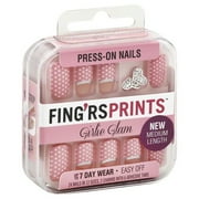 Pacific World Fingrs Prints Girlie Glam Press-On Nails, 1 ea