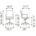 thumbnail image 4 of Partner Office Chair Adjustable Height Rolling Base Sturdy Frame Modern Design, 4 of 13