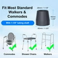 thumbnail image 6 of SupreGear 4-Pack 1-1/8" Heavy-Duty Rubber Walker Tips, Replacement for Walkers and Commodes, Dark Grey, 6 of 7