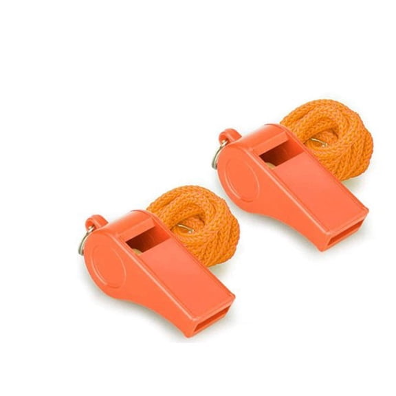 Nvzi 100pcs Emergency Whistle, Super Loud Floating Whistle with Lanyard, Ideal for Swimming, Water Survival, Hiking, Camping, Climbing(Orange)