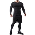 thumbnail image 3 of Pantalons de Survêtement pour Hommes Entraînement Physique Course Étirement Basketball Base Entraînement Compression Pantalon Survêtement Homme Noir TG, 3 of 3