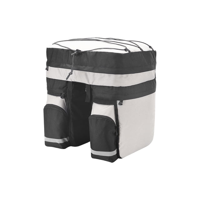Xingzhi Bike Bag Wear Resistant Waterproof Solid Double Zippers Rear Rack Outdoor Cycling Riding Camping Mountain Black Grey