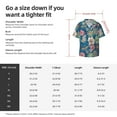 thumbnail image 5 of Yiaed Colorful Flowers Print Mens Casual Wrinkle Free Shirts Short Sleeve Button Down Summer Stretch Dress Shirt-3X-Large, 5 of 5