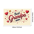thumbnail image 2 of LUUFILx Best Grandpa Ever Backdrop Banner Grandfather Day Party Decorations Heart Design Background for Birthday Celebration Event Photography Props, 2 of 7