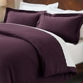 thumbnail image 4 of Superior Solid Cotton Flannel Duvet Cover Set, Twin, Purple, 4 of 6