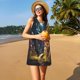 thumbnail image 3 of Balery Purple Glowing Mushroom Vestidos de verano para mujer con estampado: vestido holgado sin mangas, vestido playero informal y cómodo para días calurosos., 3 of 7