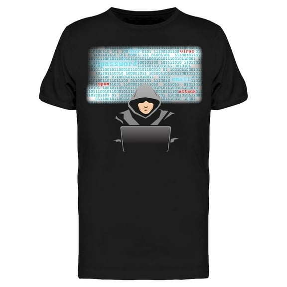 Hacker Graphic Design T-Shirt Men -Image by Shutterstock, Male XX-Large