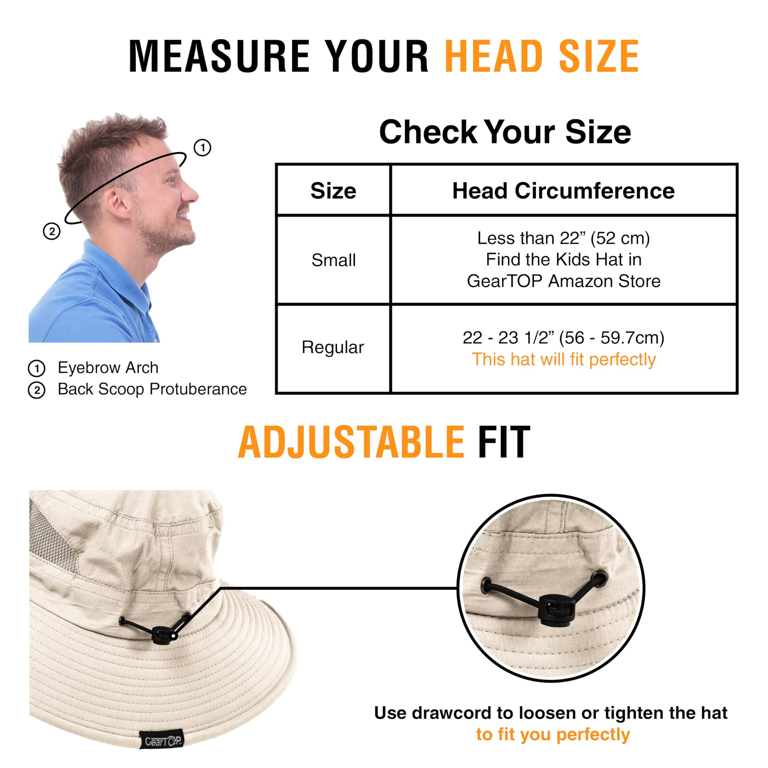 Pett Packable beach hat, sun hat, hunting hat for men and women, beige