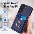 thumbnail image 4 of Allytechgroup Samsung Galaxy S22 Wallet Case for Women Men, Premium PU Leather Shockproof Hand Wrist Slim Fit Back Cover Phone Case for Samsung Galaxy S22, Blue, 4 of 6