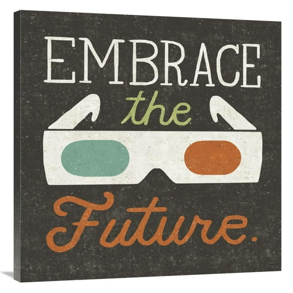 Global Gallery's 'Retro Desktop 3D Glasses' By Michael Mullan Stretched Canvas Wall Art