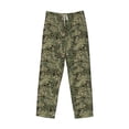 thumbnail image 6 of Uemuo Green Snake Skin Pattern Men's Wide Leg Palazzo Lounge Pants with Pockets Light Weight Loose Comfy Casual Pajama Pants-Large, 6 of 9