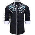 thumbnail image 1 of Nueva moda tribal casual retro para hombre, camiseta de manga larga con solapa, primavera verano, tela de alta calidad, suave, cómoda, talla grande, 1 of 6