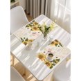 thumbnail image 5 of Sunflower Placemats Set of 8, Farmhouse Floral Bee Brown Vintage Pink Yellow Placemats for Dining Table, Place Mats for Kitchen Tabletop, Waterproof Wipeable Dining Table Mats Set, 5 of 9