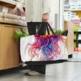 thumbnail image 6 of Jellyfish Large Capacity Reusable Foldable Oxford Cloth Shopping Bag Laundry Basket Grocery Baskets, 6 of 7