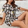thumbnail image 4 of Sikiie Different Ghosts Womens Pajama Sets Short Sleeve Top With Pants Sleepwear 2 Piece Lounge Set-, 4 of 6