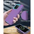 thumbnail image 4 of for iPhone 13 Pro Max Case, Dust-Proof Port Cover, Full-Body Non-Slip Silicone Rubber Covered, Military Grade Drop-Proof Shockproof Phone Case, Mint/Purple, 4 of 14