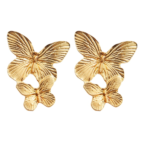 Lifetechs Bohemian Dainty Gold Big Butterfly Leaf Earrings Big Dainty Gold Irregular Spiral Fan Leaf Drop Earrings Statement Charm Earring Punk Jewelry for Women