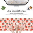 thumbnail image 3 of Pink Strawberry and Flowers Large Gaming Mouse Pad 31.5 x 11.8 Inch NonSlip Rubber Base with Stitched Edges, Ideal for Extended Desktop Coverage and Stylish Home Office Decor, 3 of 6