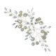 thumbnail image 4 of Nvzi Horquillas para el pelo de boda con flores para novias, peinetas con perlas de cristal, pinzas para el pelo, accesorios para el pelo de boda dorados, joyas plateadas, 4 of 4