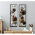 thumbnail image 1 of LuxenHome 2-Piece Abstract Metal Wall Decor Rectangular Panels, 1 of 1