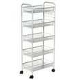 thumbnail image 1 of Costway 5 Tier Mesh Rolling File Utility Cart Storage Basket Home Office Kitchen Grey, 1 of 10