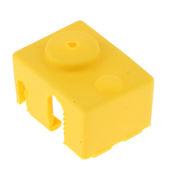 heißes Ende Funda de silicona Calcetín de aislamiento V6 Bloque de aluminio Impresora 3D Parte Amarillo DYNWAVEMX Funda de silicona Hotend