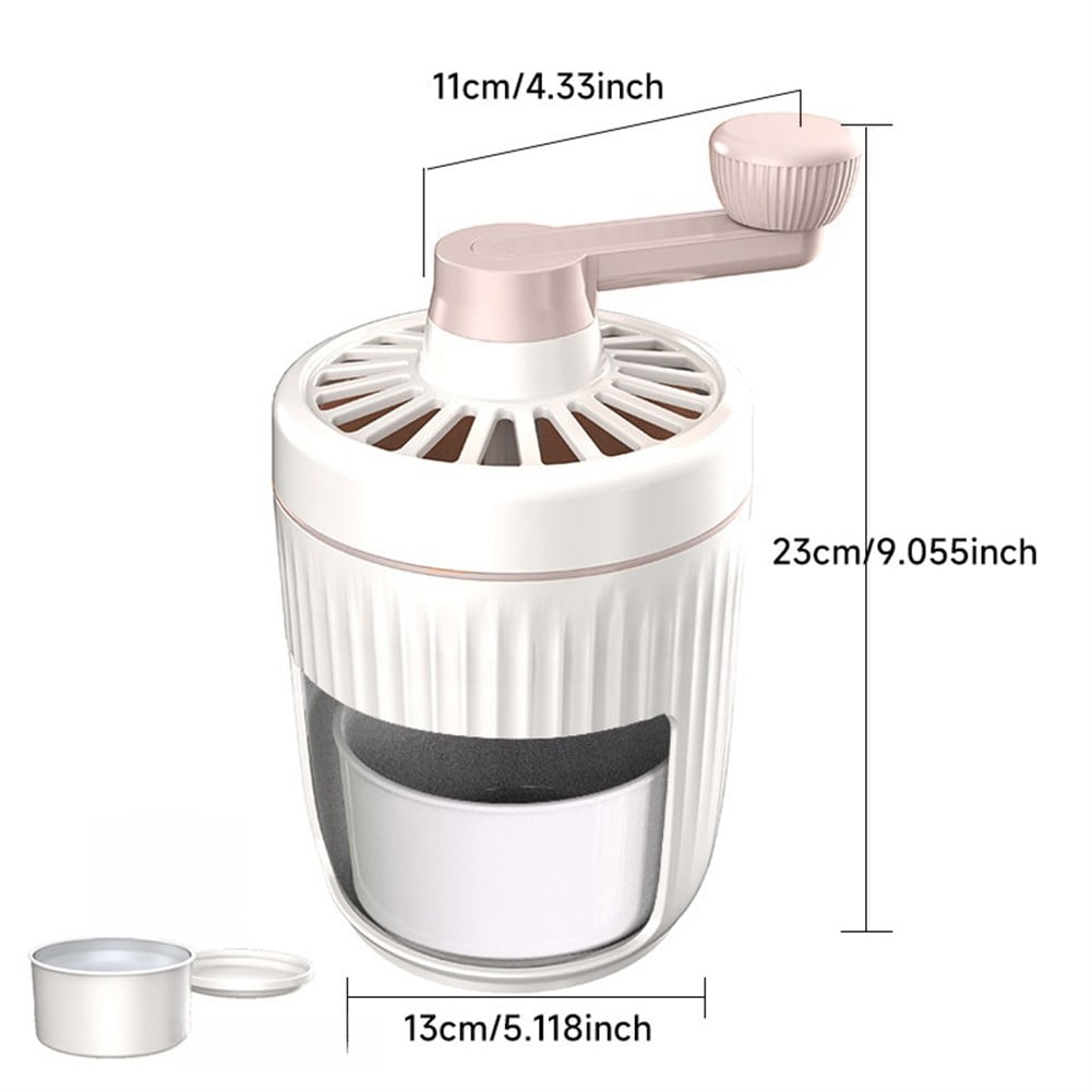 YFind Protable Hand-Operated Ice Shaver Snow Cone Machine Hand Ice Breaker Ice Crusher,Pink
