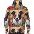 thumbnail image 7 of Wukai Colorful Flower Dog Print Men Hoodies Fleece Sweatshirts Long Sleeve Sweaters Pullover Fall Outfits Winter Clothes-4X-Large, 7 of 7
