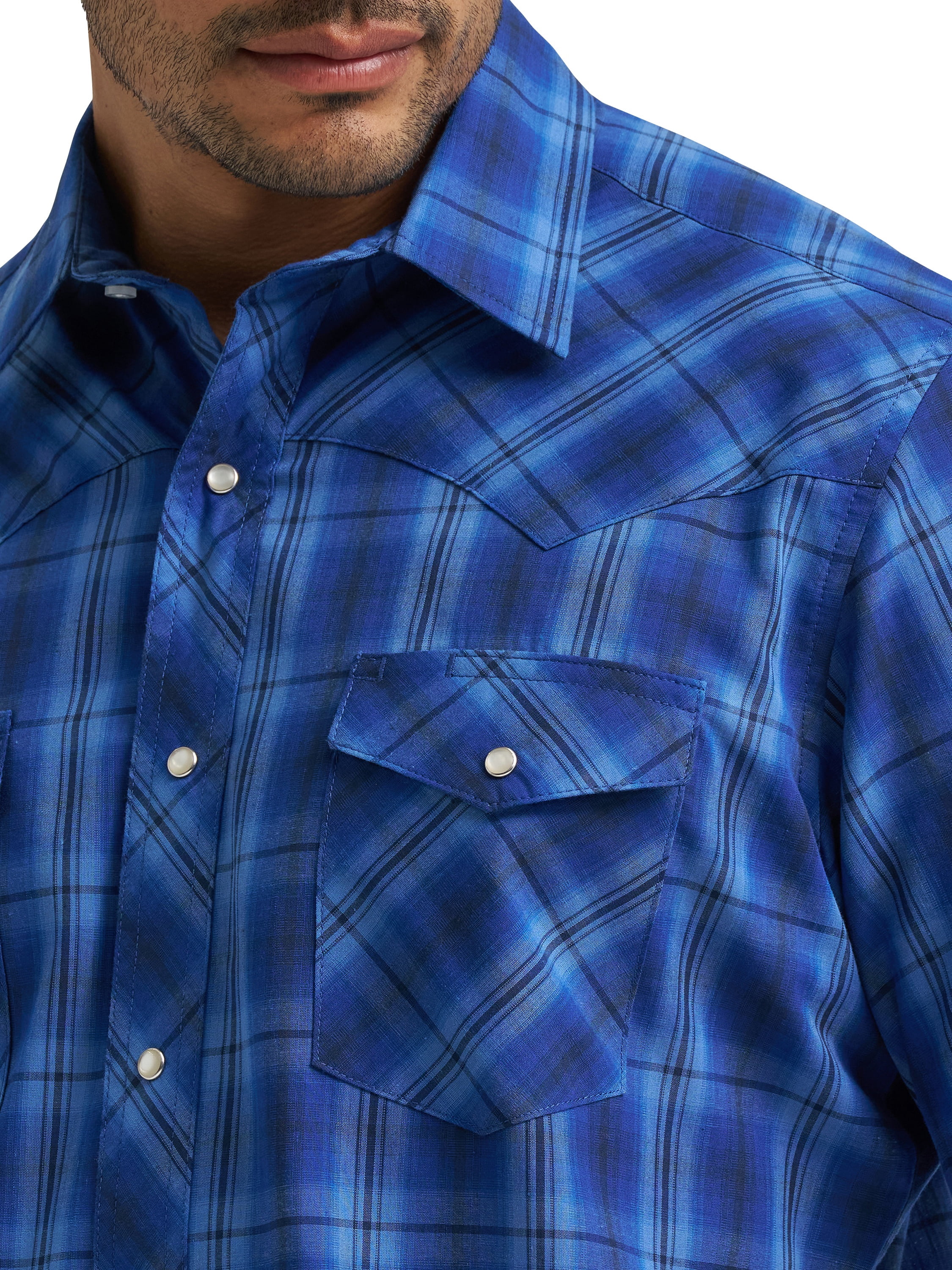 Wrangler® Men's and Big Men's Regular Fit Short Sleeve Western Shirt, Sizes S-5XL