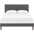 thumbnail image 5 of Modway Macie Full Fabric Platform Bed with Squared Tapered Legs in Gray, 5 of 5
