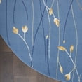 thumbnail image 3 of Nourison Grafix Transitional Botanical Light Blue 5'3" x ROUND Area Rug, (5' Round), 3 of 8