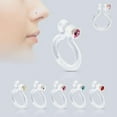 thumbnail image 1 of Bio-Flex Fake Non-Piercing Nose Ring with CZ - 5 Colors Available, 1 of 1