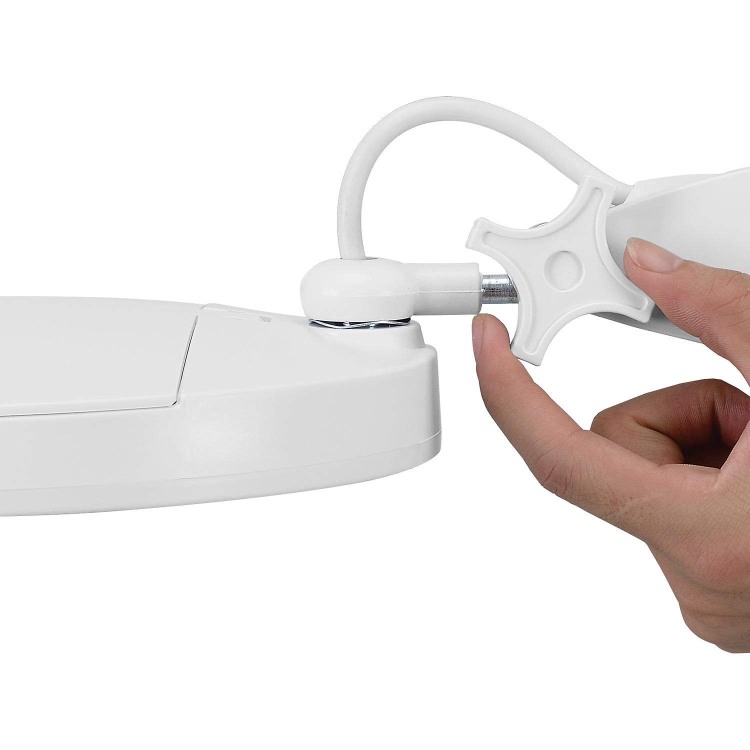 Global Industrial 5 Diopter LED Magnifying Lamp With Covered Metal Arm White