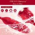 thumbnail image 6 of Velvet Bliss 3 in 1 Rose Sex Toys Vibrators,10 Sucking & Vibrating & Stretch modes,Thrusting Adult Toy for Women and Couples,Red, 6 of 8