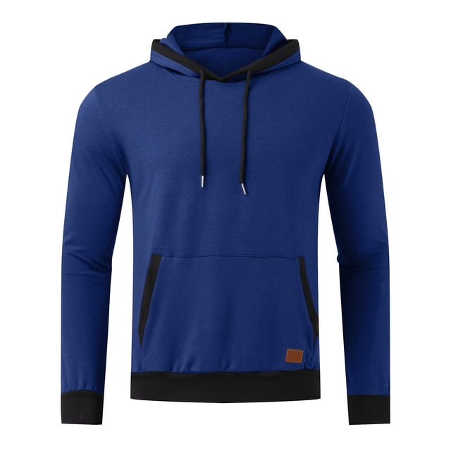 Chemises pour Hommes, Chandail à Manches Longues Décontracté Uni à Col Rond, Confortable, Chandails à Capuchon, Cadeaux pour Hommes, P