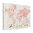 thumbnail image 3 of Trademark Fine Art Sue Schlabach Across The World Shes Going Places Pink Canvas Wall Art - 14x19, 3 of 5