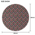 thumbnail image 6 of Dark Christmas Drink and Cookie Pattern Round Tablecloth 60"x60",Wrinkle Wipeable Table Cloth for Kitchen Dining Room Picnic Patio Party, 6 of 6