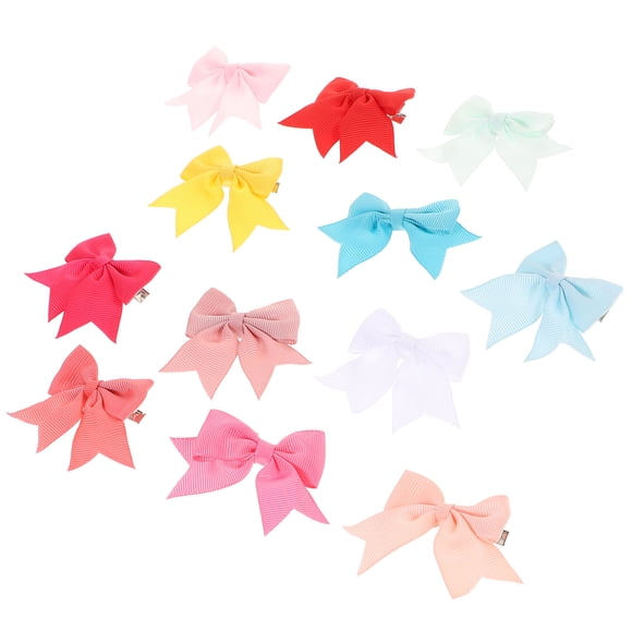 UPGRATOR 12Pcs Assorted Color Hair Bows for Newborns with Elegant Appearance for Christmas