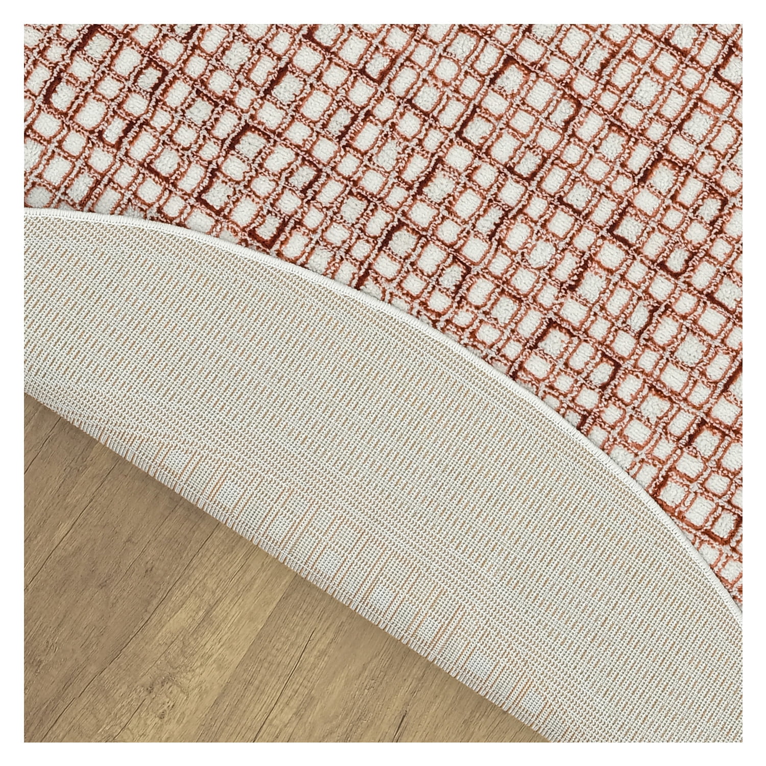 Nourison Nordic 8' x Round Brick Ivory Modern Indoor Rug