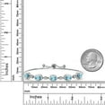 thumbnail image 6 of Gem Stone King 925 Sterling Silver Blue Zircon and Lab Grown Diamond Bracelet for Women | 6.65 Cttw | Gemstone Birthstone | Oval 7X5MM | Fully Adjustable 9 inch, 6 of 6