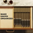 thumbnail image 3 of SpaceAid Bamboo Knife Drawer Organizer, 15"L x 12"W x 2.5"H, 3 of 7