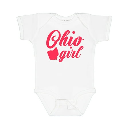 

Inktastic Ohio Girl Cursive Pink Gift Baby Girl Bodysuit