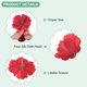thumbnail image 2 of Uxcell 100 Paquete Cabezas de Flores Artificiales Cabeza de Ciruelo de Seda Falsa Roja, 2 of 7
