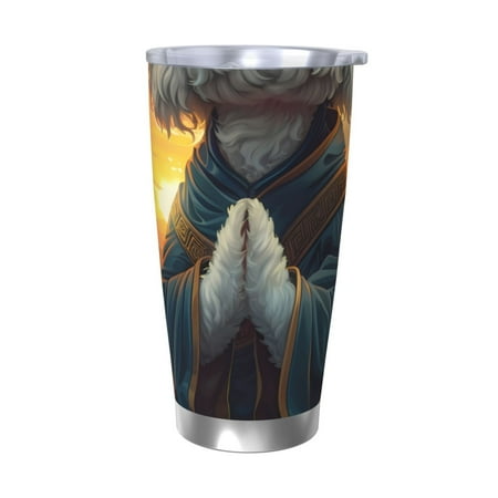 

Bingfone Sunset Meditating Bichon Frise for 20 Oz Stainless Steel Travel Mug Double Wall Water Coffee Cup for Home Office Outdoor Works Great for Ice Drinks and Hot Beverage-Without Straw