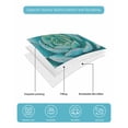 thumbnail image 4 of Full Size Quilt Bedding Set, Retro Green Succulents Reversible Summer Quilt 3 Pieces, Watercolor Leaves Country Plants Lightweight Bedspreads Coverlets with 2 Pillow Shams for All Seasons, 4 of 5