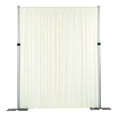 thumbnail image 2 of Spandex 4-Way Drape Curtain Photo Backdrop Panel Ivory 8Ft H x 60 Inch W Stretch Durable for Wedding Ceremony, Party Stage Backdrop Decoration, 2 of 3