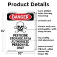 thumbnail image 2 of (2 Pack) GHS Pesticide Storage OSHA Danger Sign 10 Inch X 14 Inch Indoor / Outdoor Rust-Free Aluminum Metal Signs for Workplace, Workshop, and Construction Site, Made in the USA, 2 of 8