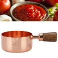 thumbnail image 3 of ROSE GOLD STAINLESS STEEL SAUCE PAN WITH WOODEN HANDLE MULTIFUNCTIONAL KITCHEN WARE, 3 of 7