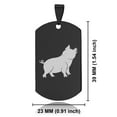 thumbnail image 2 of Stainless Steel Pig Good Luck Charm Dog Tag Keychain Circle Ring, 2 of 2