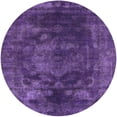thumbnail image 1 of Ahgly Company Machine Washable Indoor Round Industrial Modern RebeccaPurple Area Rugs, 6' Round, 1 of 7